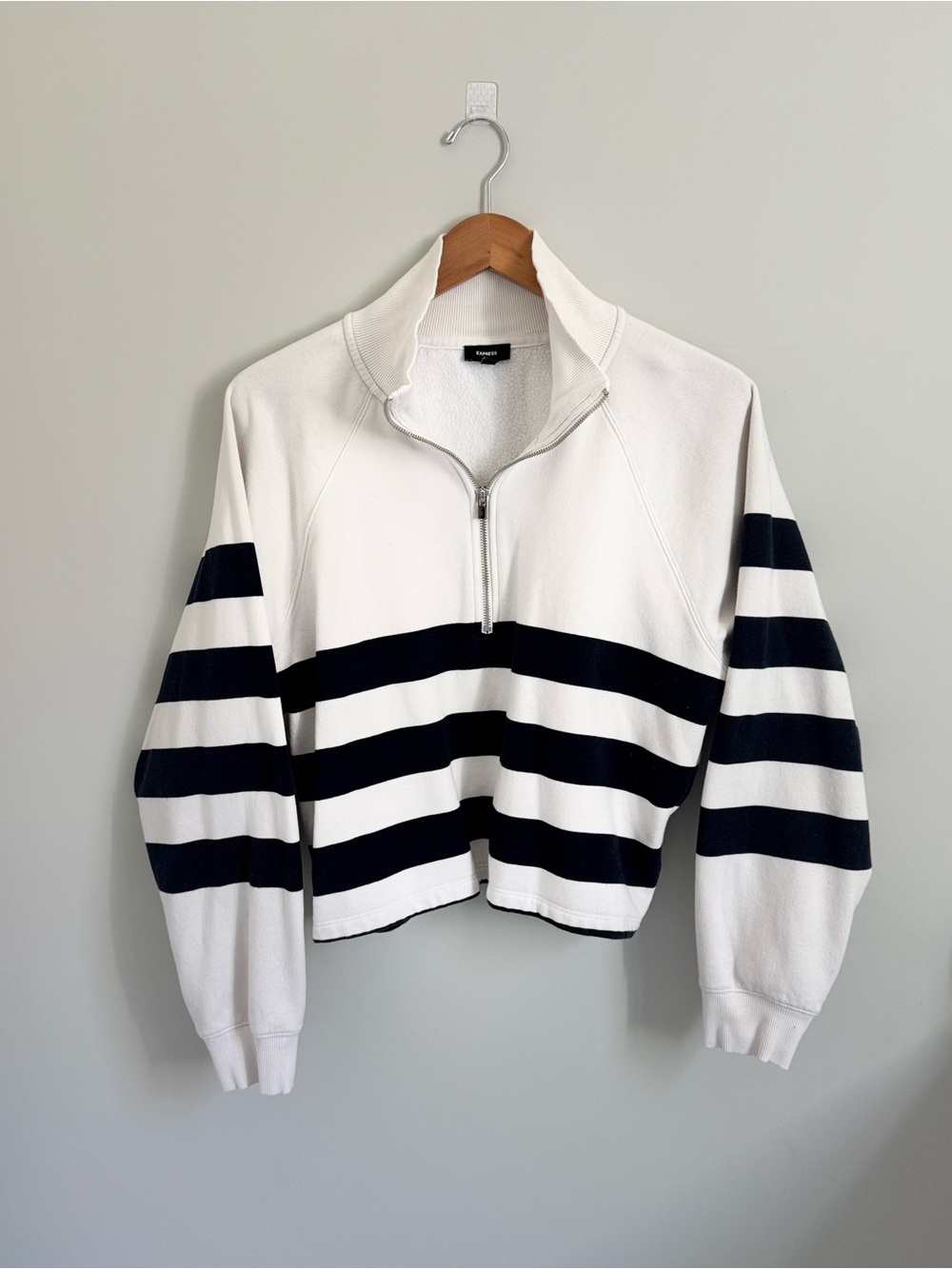 Express Striped Half-Zip Sweatshirt - Medium